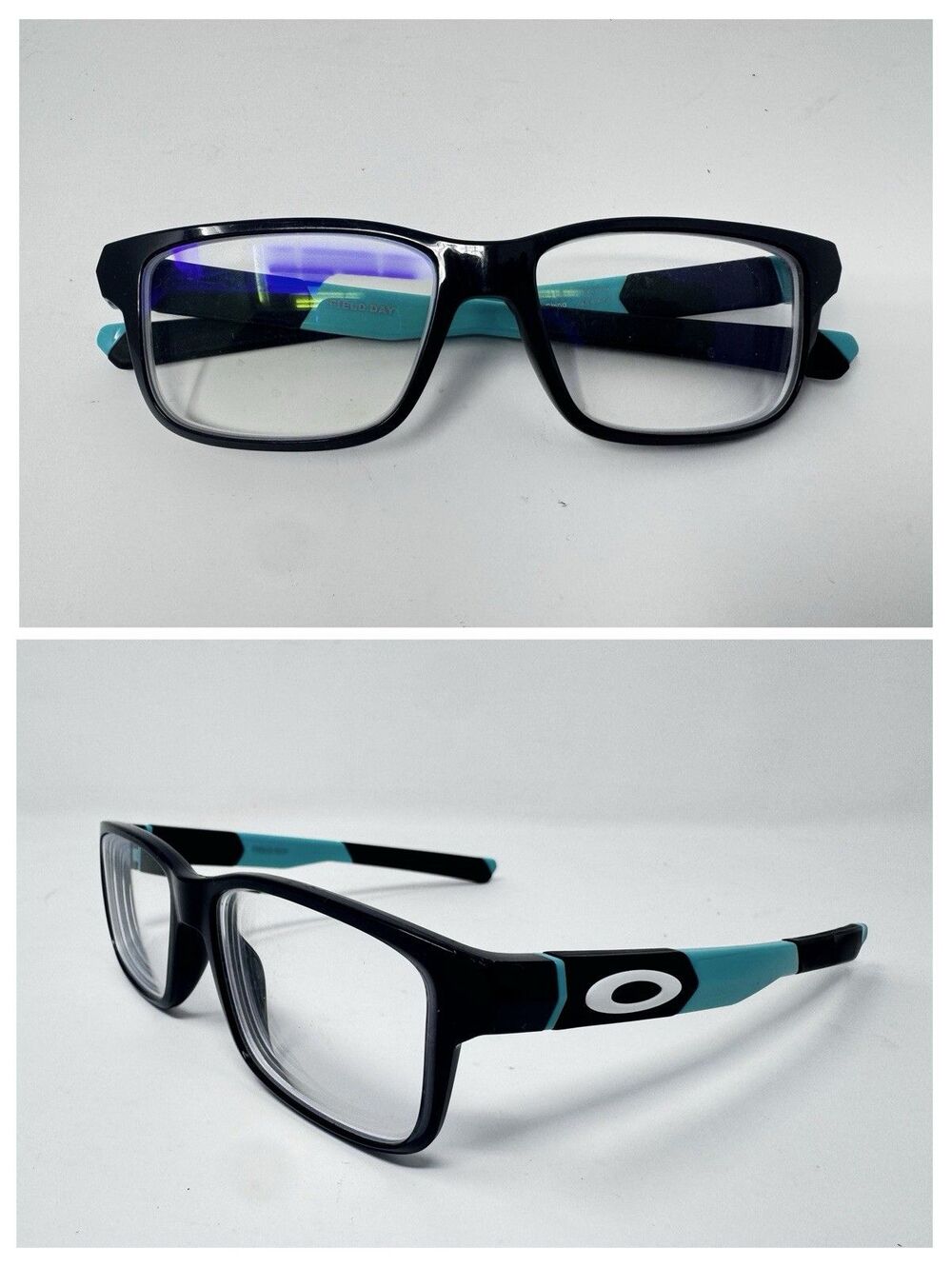 Oakley OY8007-0348 Field Day Black Ink Teal Eyeglass Frames 48-14-128 Authentic